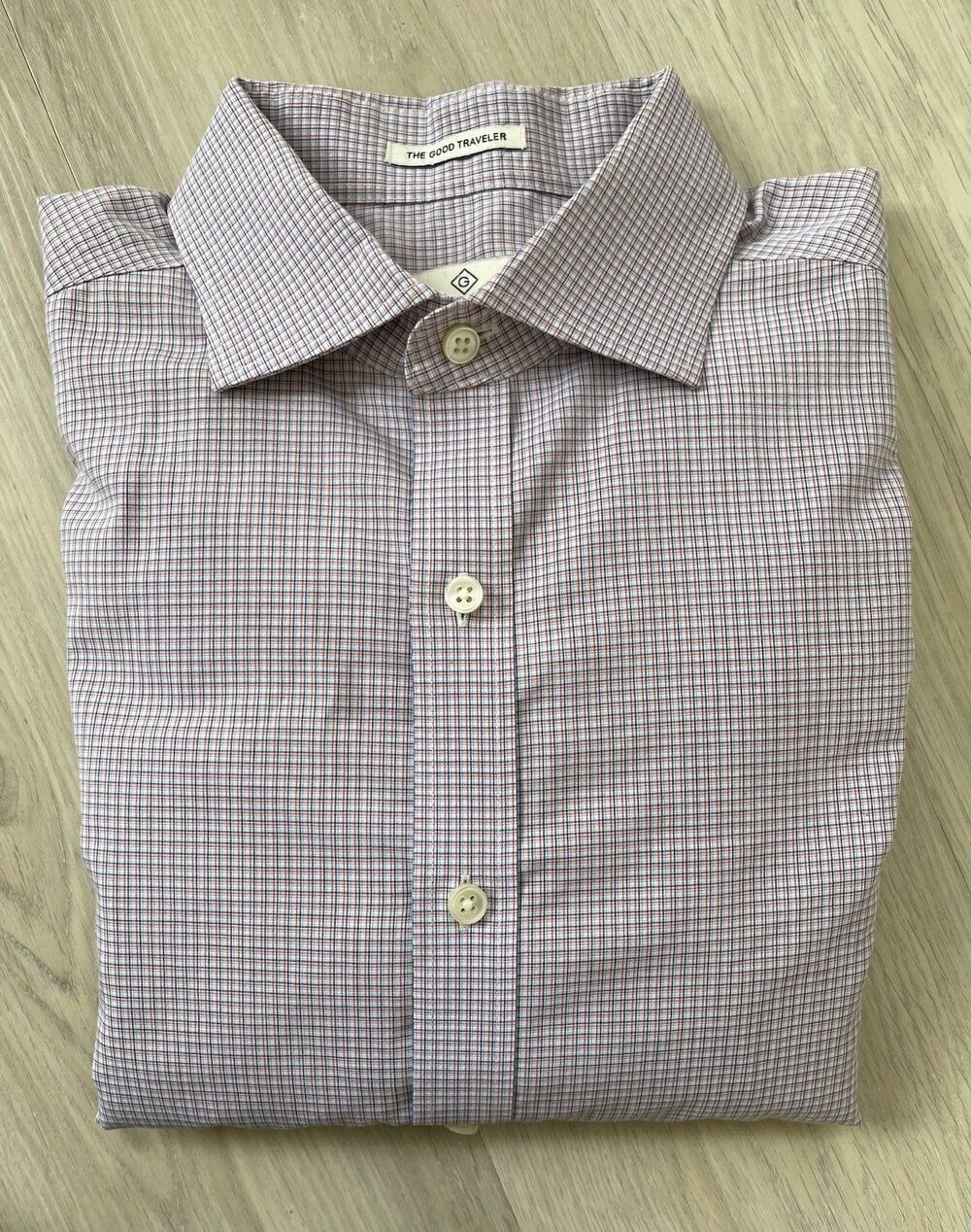 GANT The Good Traveler Dress Shirt Multicolor Check Long Sleeve 17 XL